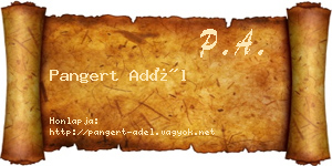 Pangert Adél névjegykártya